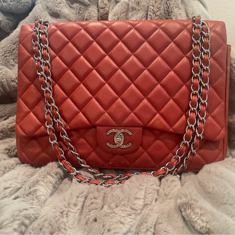 Chanel Quilted Maxi Cavier